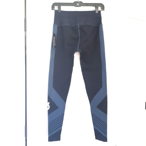 NWT Peloton Seamless Leggings Women's Large Blue Cycling Athletic HO121 Logo - Picture 2 of 9